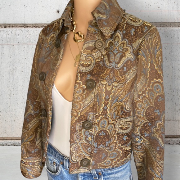 Retro brown paisley jacket - Picture 5 of 6